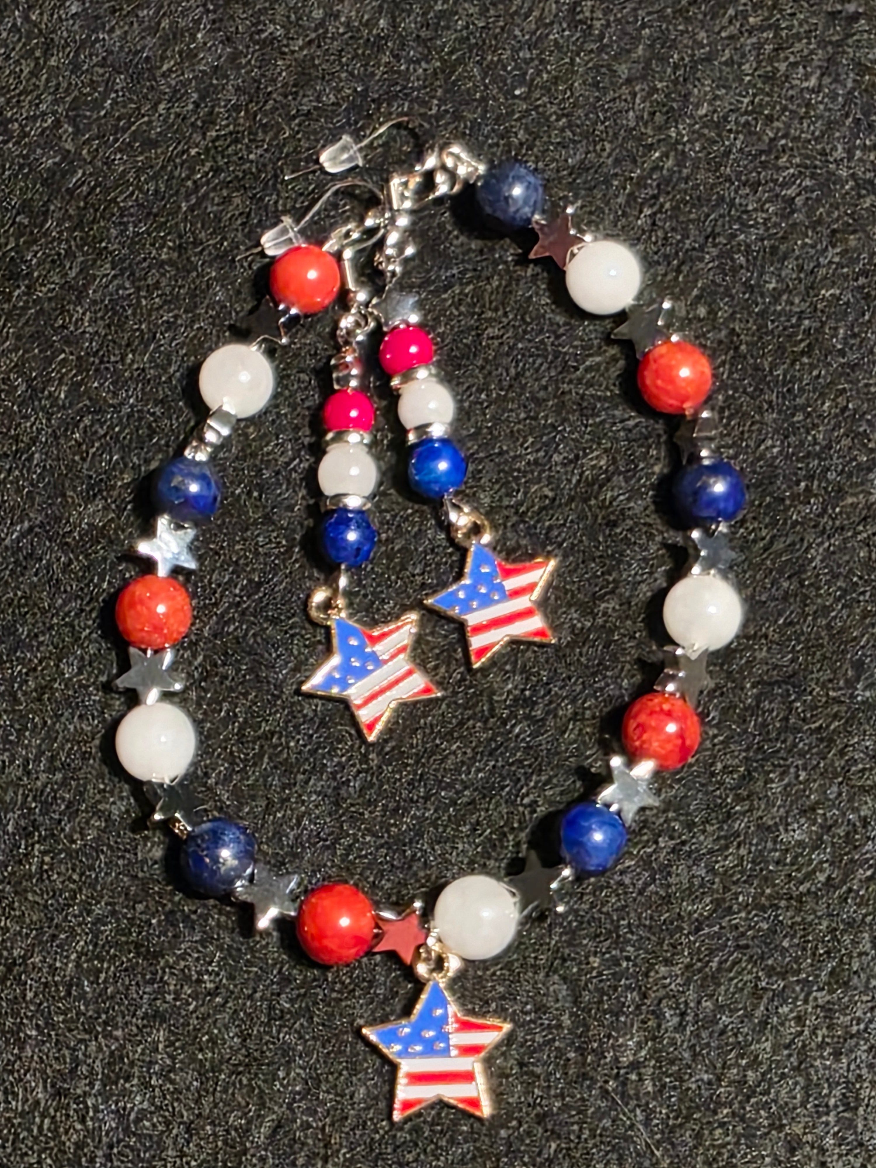 Handcrafted 4th of July Jewelry Set