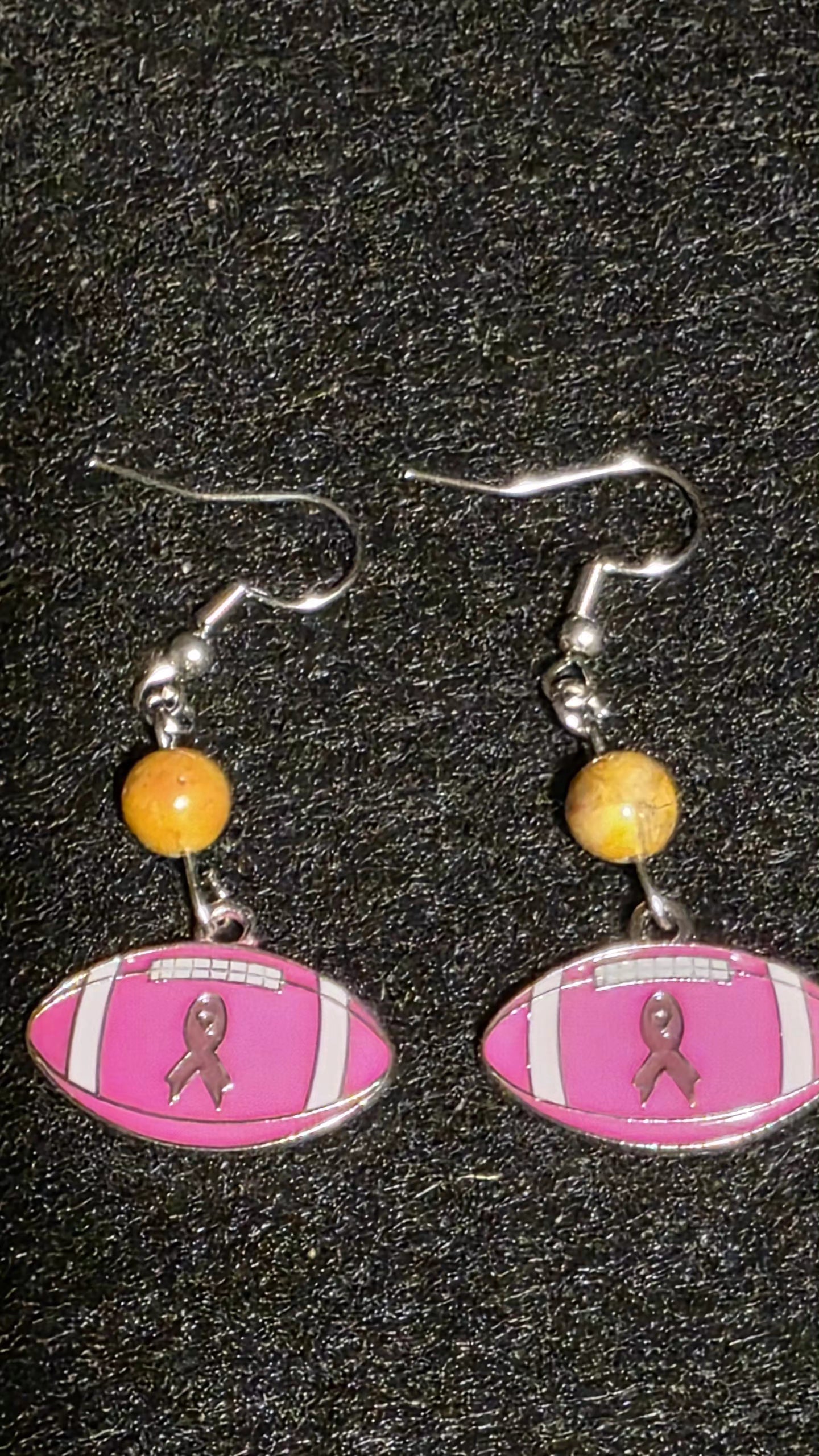 Handcrafted Breast Cancer Awareness Earrings